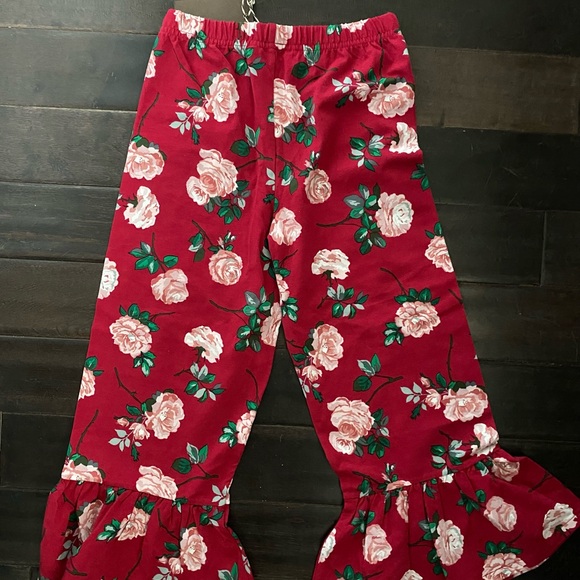 New with Tag Matilda Jane Dark Pink Floral Kids Bottoms - Picture 2 of 3